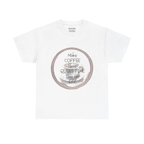 Make Coffee Save Quiet Time Tee | Coffee Cup Illustration, Cozy Morning Shirt
